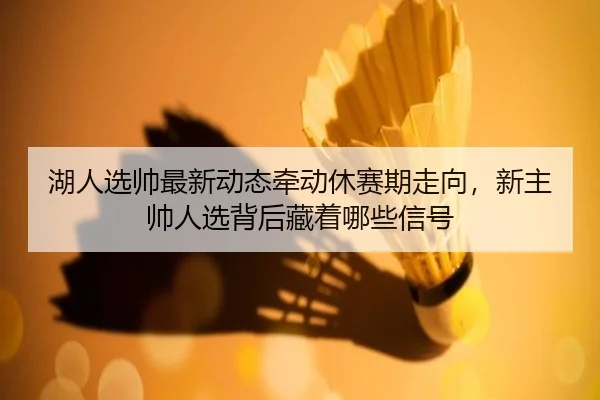 湖人选帅最新动态牵动休赛期走向，新主帅人选背后藏着哪些信号